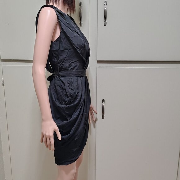 Rachael G. Grecian Style Dress with Slings, High Back, Black, Size 2 and 4 - Picture 4 of 12